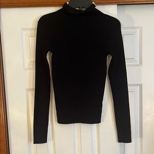 Black Turtleneck Women's Top